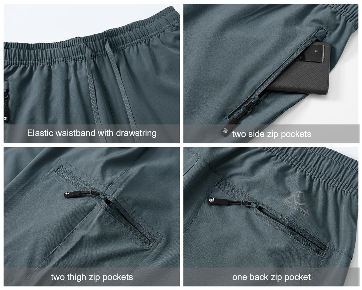 - YSENTO Mens Hiking Cargo Quick Dry Shorts Lightweight Outdoor Walking Work Shorts with Zip Pockets