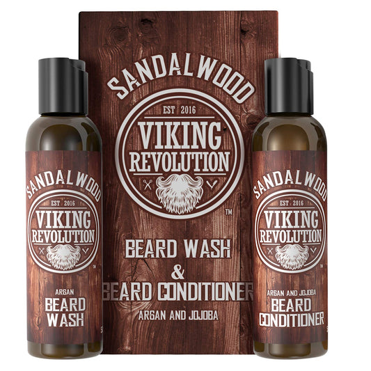 - Viking Revolution - Beard Shampoo And Conditioner - Natural Beard Wash & Beard Conditioner -