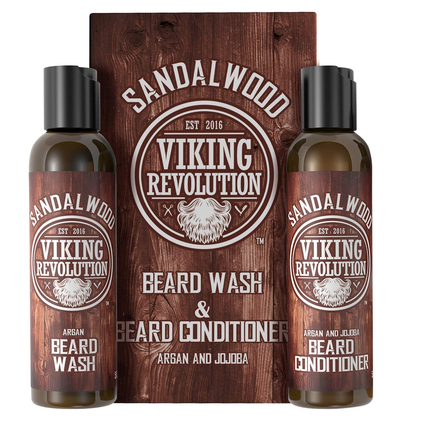 - Viking Revolution - Beard Shampoo And Conditioner - Natural Beard Wash & Beard Conditioner -