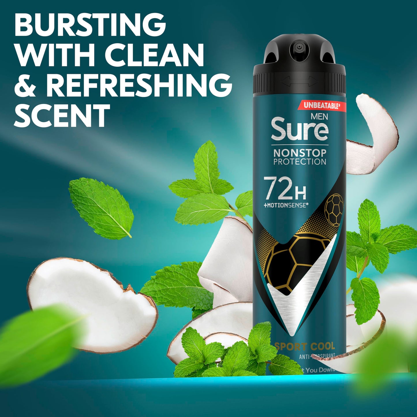 - Sure Men | Sport Cool Nonstop Protection Anti-perspirant - Deodorant | 150 ml -