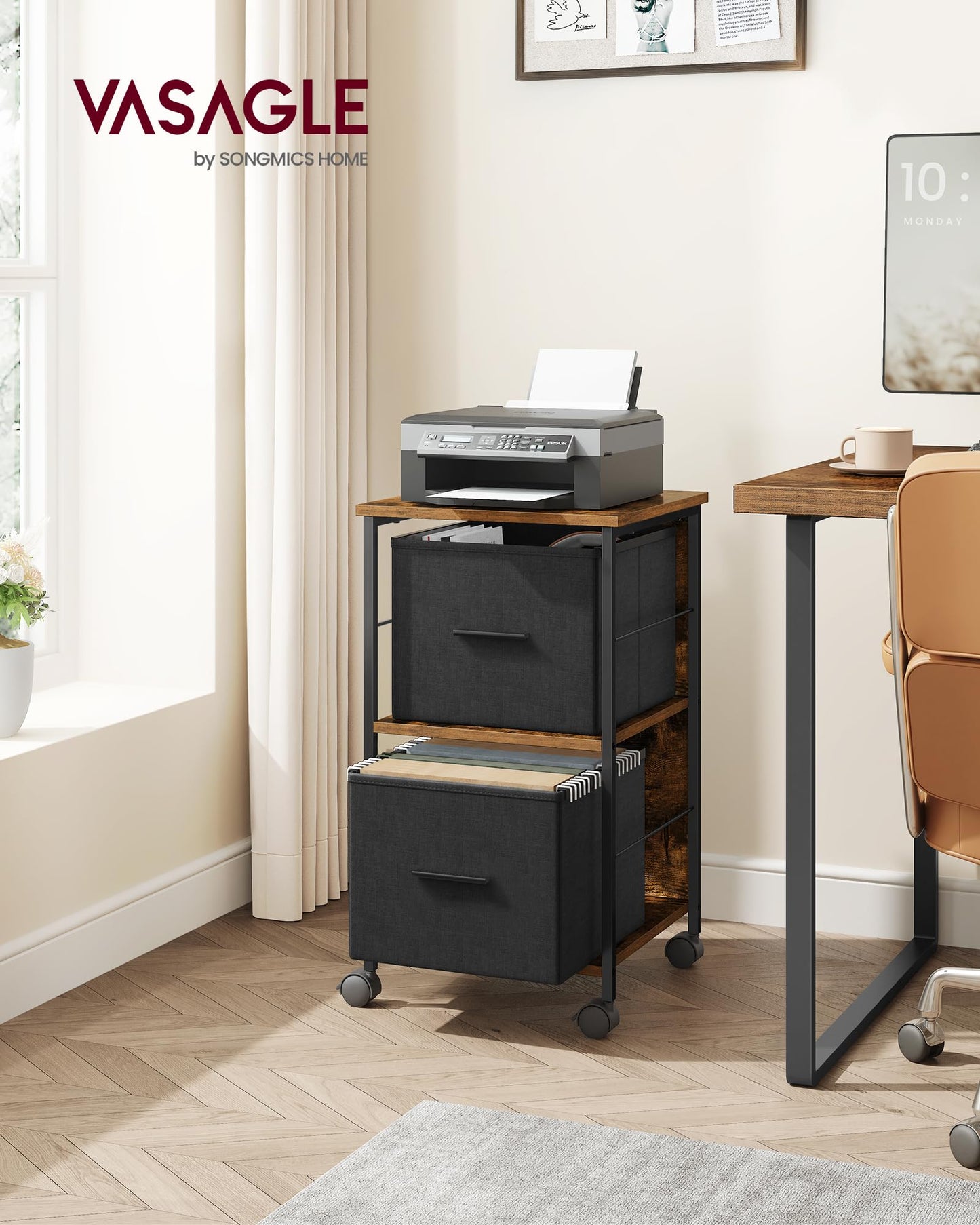 - VASAGLE Filing Cabinet with 2 Drawers -