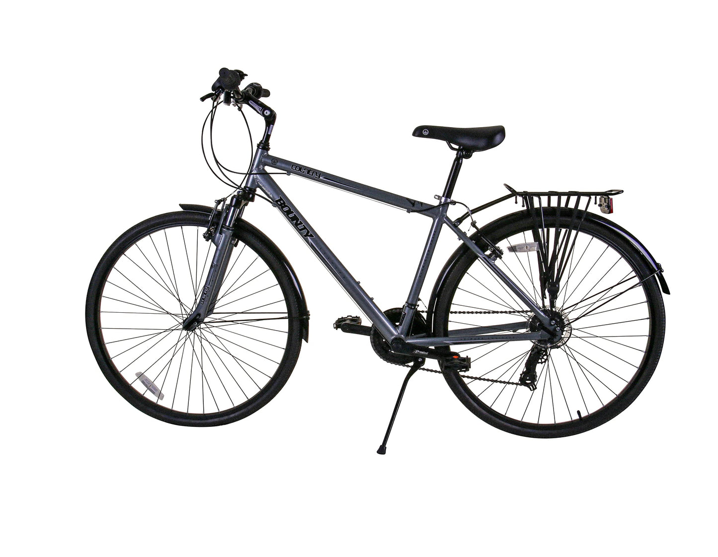 Bounty Country Hybrid Bike - Lightweight Alloy Frame, 18 Speed Shimano Gears, Zoom Suspension Forks - ideal for cycling Enthusiasts