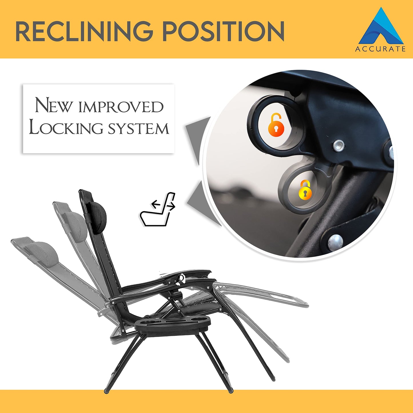 1ABOVE 1 PK Folding Reclining Chair | Heavy Duty Textoline Zero Gravity Chair | Garden Outdoor Patio Sun Lounger