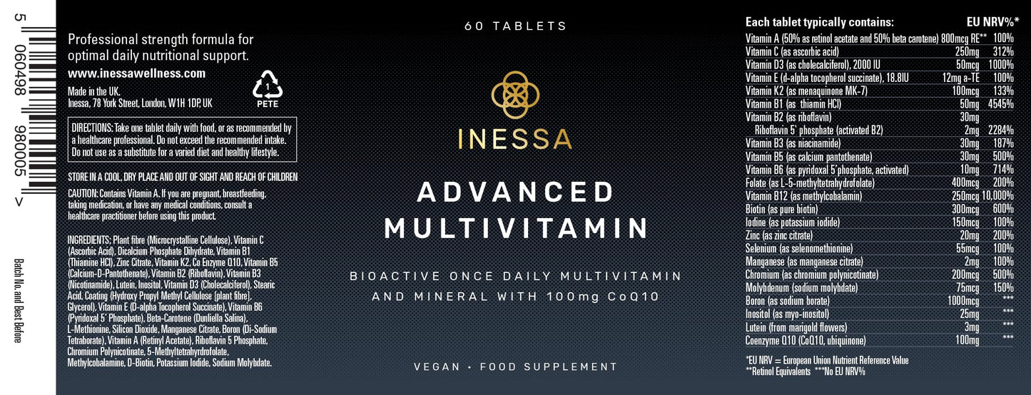 - Inessa Multivitamin With CoQ10 | 100mg -