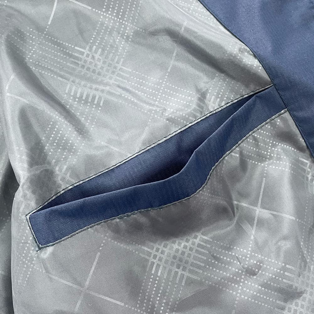 Blu Apparel Mens Waterproof Rain Jacket Premium Branded Walking Hiking Everyday wear Jacket Windproof (UK, Alpha, L, Regular, Regular, Navy)