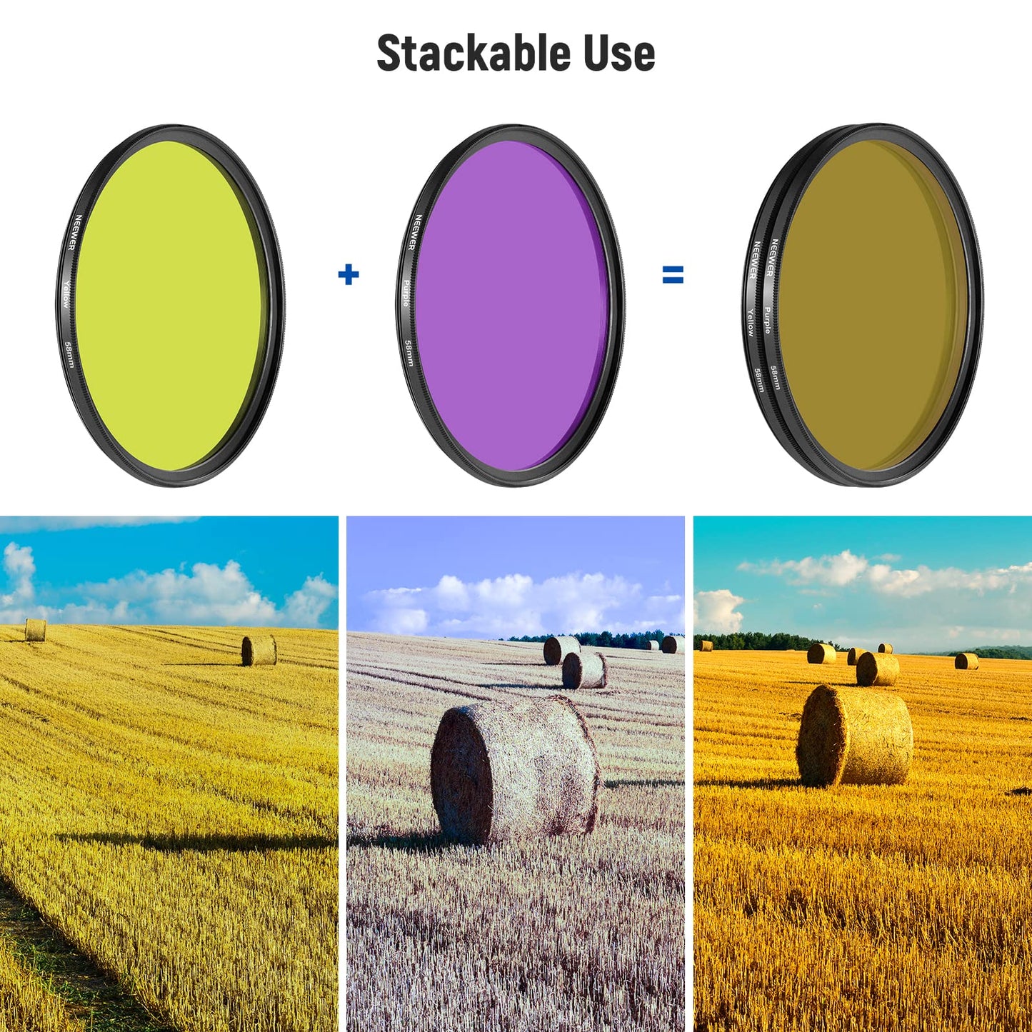 - Neewer 9PCS Full Color Lens Filter Set | 58mm Resin Lens Filters -