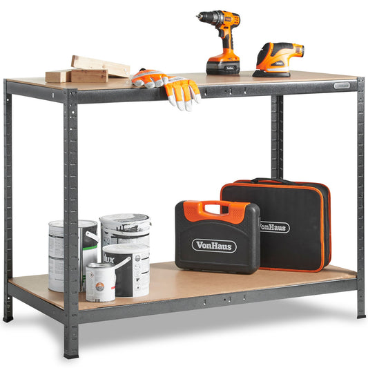 - VonHaus Work Bench - Heavy Duty Garage Workbench with Storage for General DIY Tasks