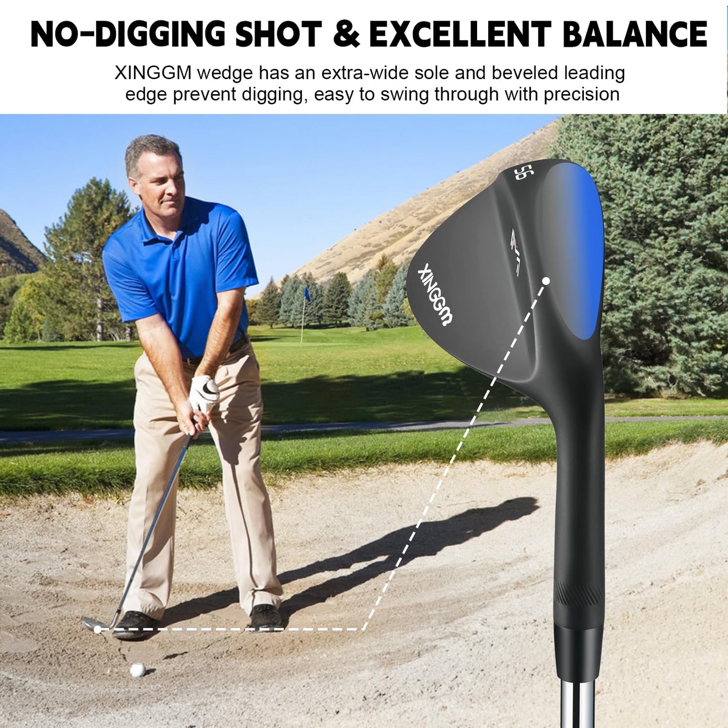 - XINGGM Forged Golf Wedge for Men - 52/56/60 Degree.