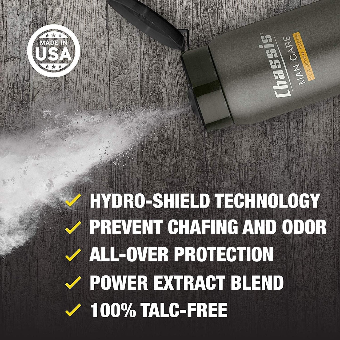 - MenChassis Premium Powder | Original Fresh Scent Talc-Free | Body Powder -