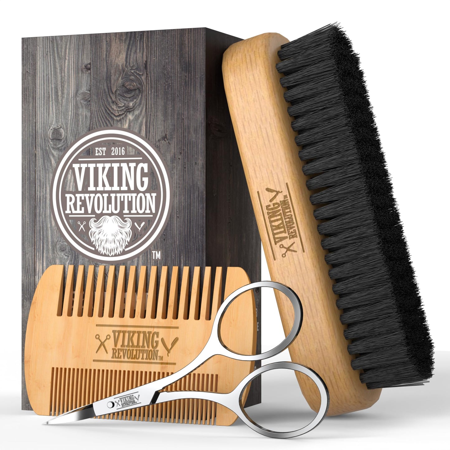 - Viking Revolution - Beard Brush For Men -