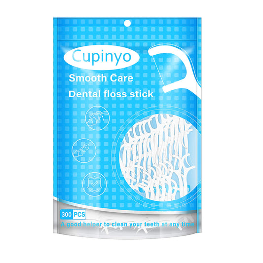 Cupinyo Dental Floss Sticks -300pcs Floss Picks, Floss Sticks Dental, Toothpicks, Teeth Cleaning, Thin Floss, to Protect The Gap Does Not Grow