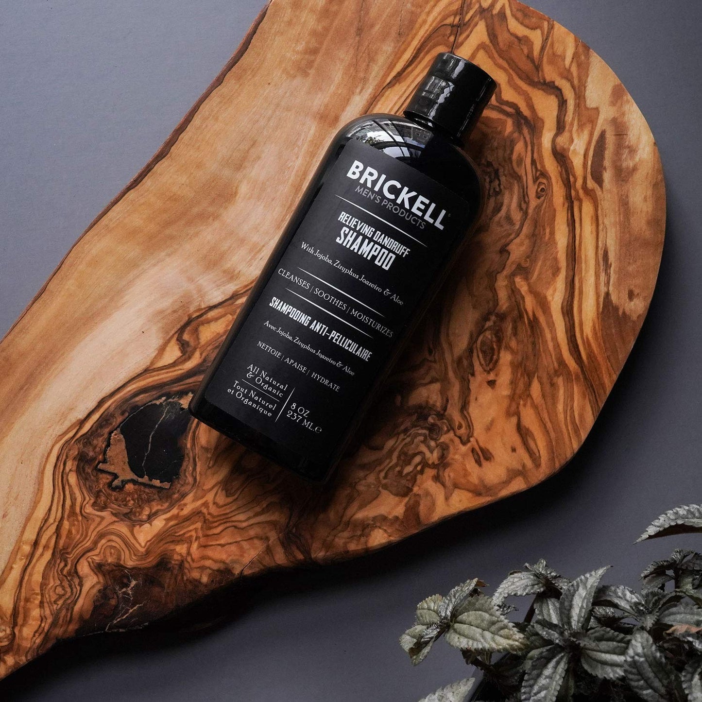 Brickell Men's Relieving Dandruff Shampoo For Men, Natural & Organic, Soothes and Eliminates Dandruff with Ziziphus Joazeiro, Aloe and Jojoba Oil (237 ml)