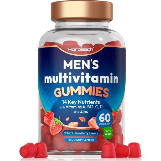 - Multivitamin Gummies for Men | 60 Count | Natural Strawberry Flavour -