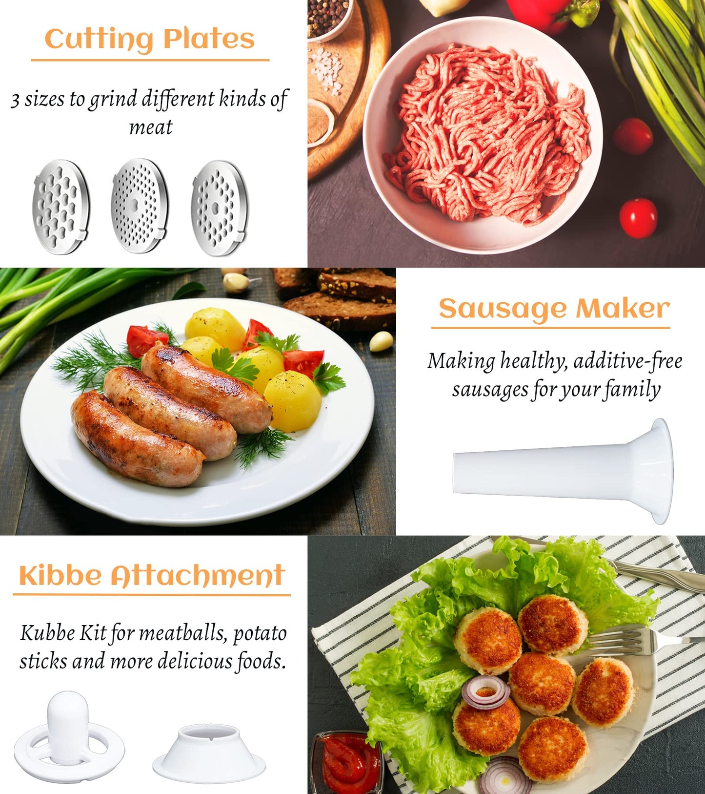 - VNIMTI Meat Grinder Electric, 3500W Meat Mincer Machine -