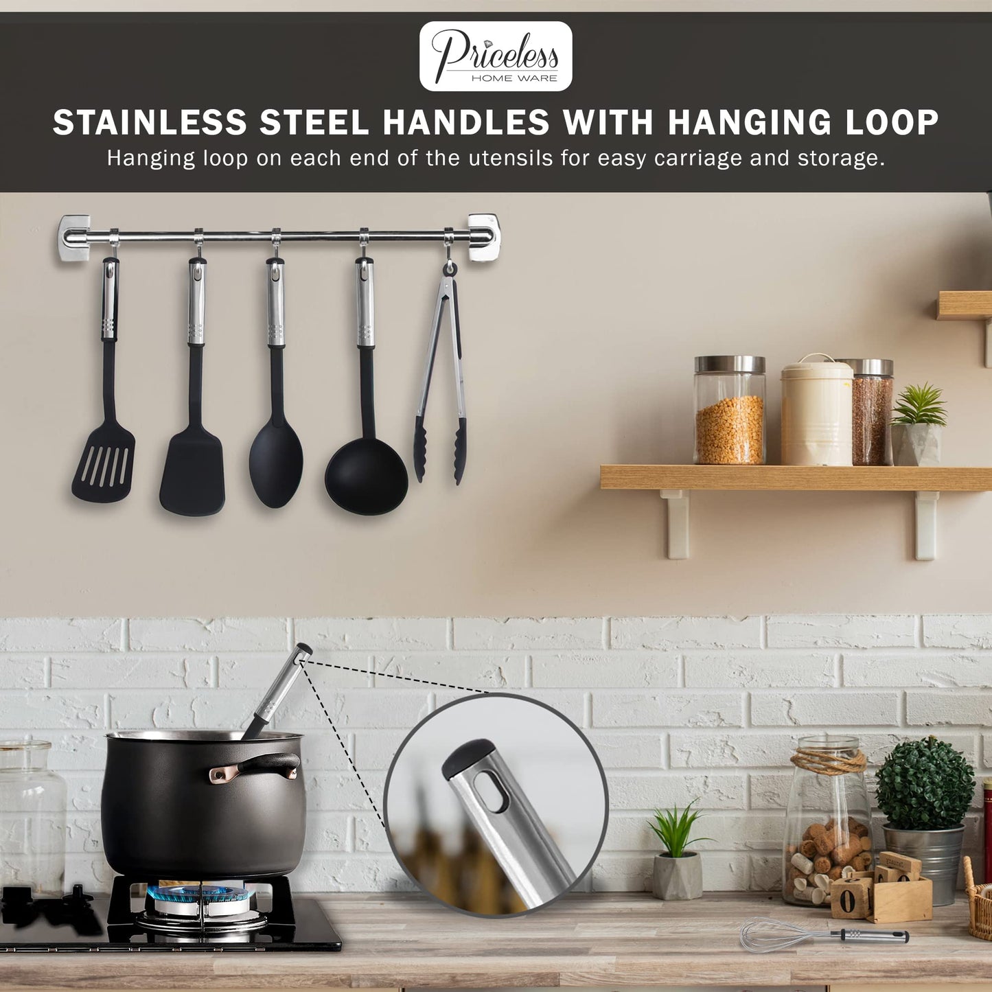 - Priceless Homeware Kitchen Utensils Set | 17 Cooking Utensils Set | Kitchen Tool -