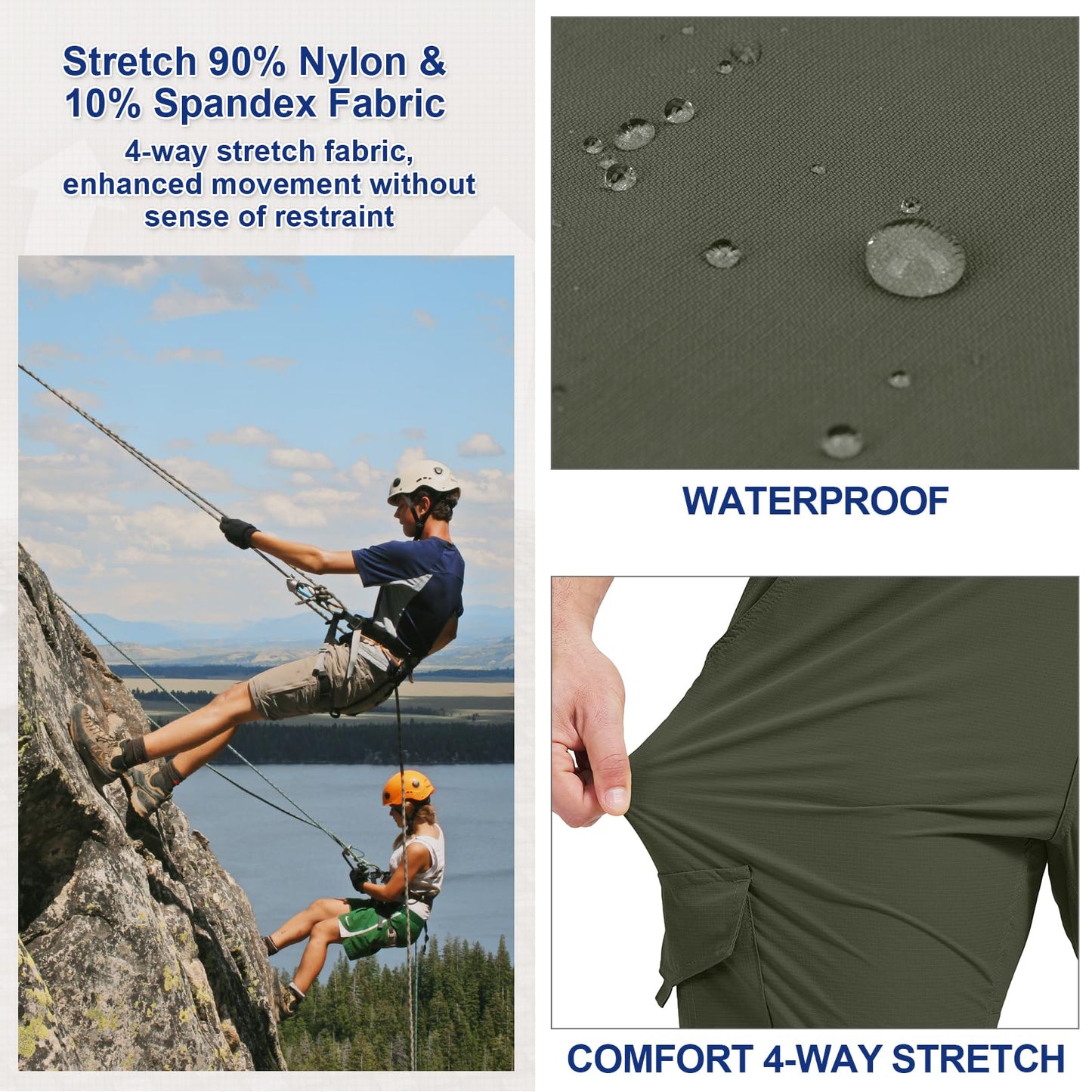 - Winebox Walking Hiking Trousers Mens Quick Dry & Lightweight