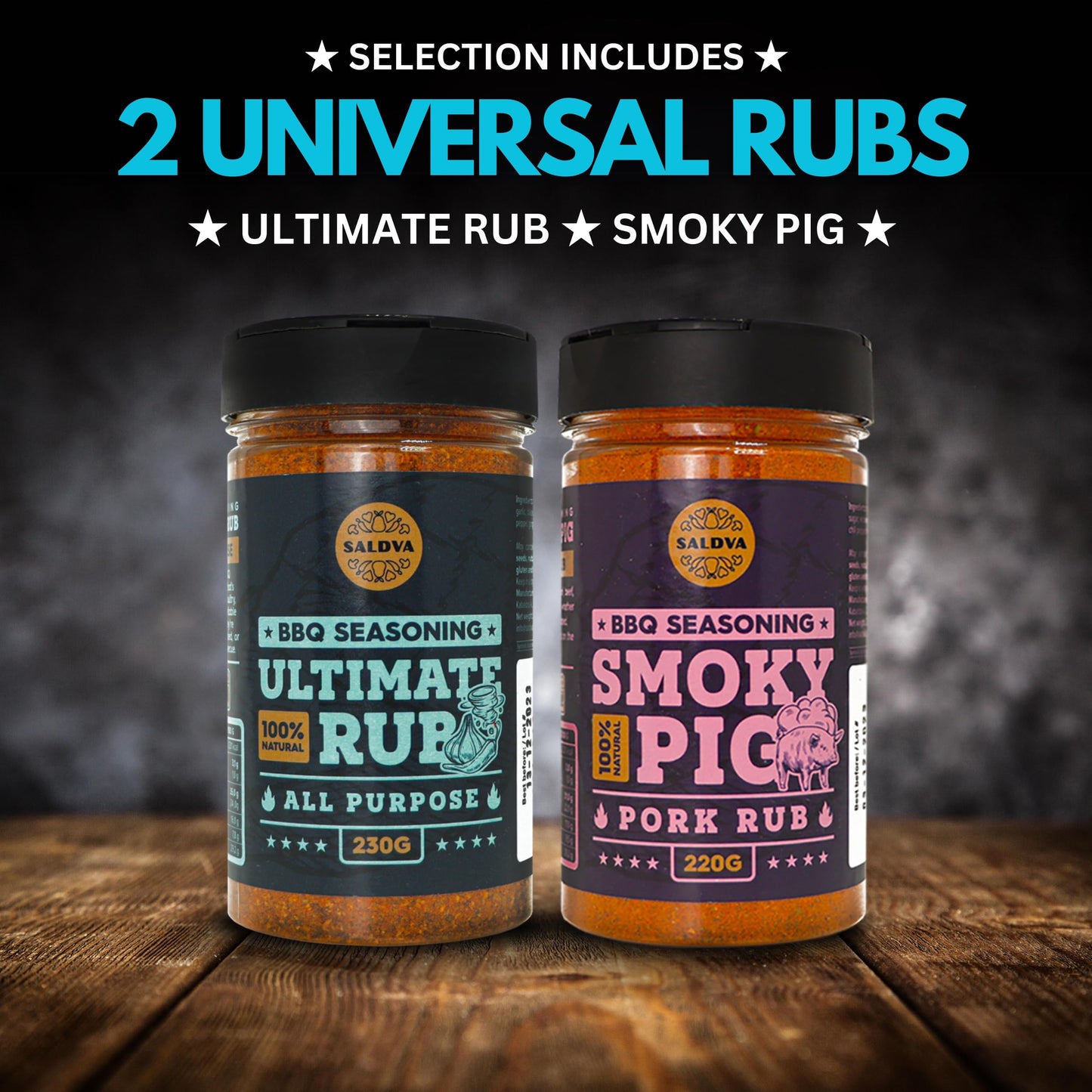 Classic Selection of Premium BBQ Seasonings - Holy Cow, Angel’s Wings, Smoky Pig, Ultimate Rub BBQ Rubs | Pack of 4 | 100% Natural | Great Foodie Gift