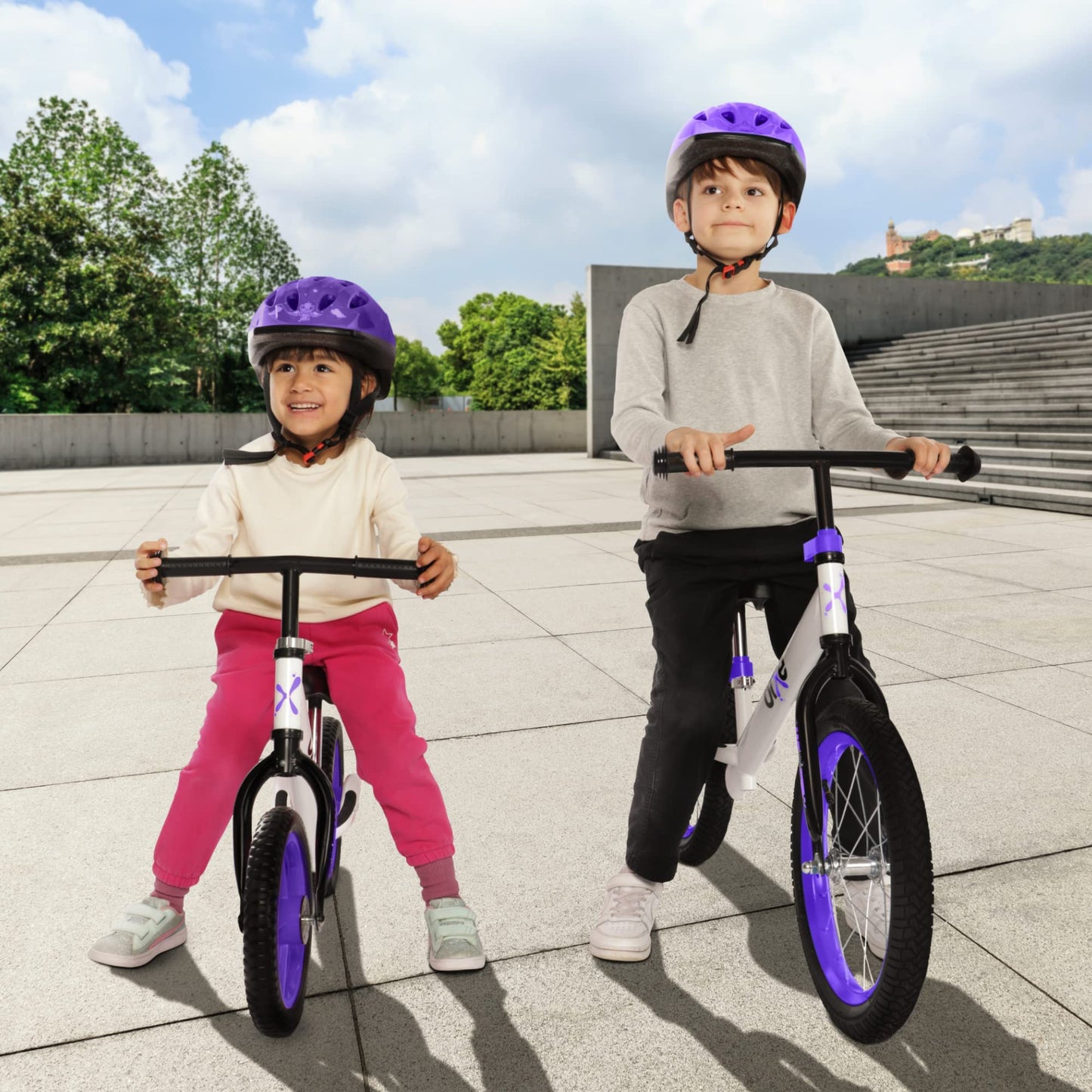Bixe Aluminum Balance Bike for 5-9 Year Old Toddlers - 16 inch or 40.6 cm Wheels - No Pedal Kids' Training Bikes - Lightweight Bicycle for 5+ Boy or Girl - Purple