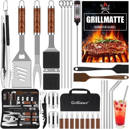 - Grilliance 30pcs Stainless Steel Grill Tools Set -