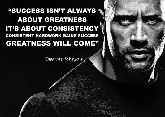 - Dwayne Johnson | The Rock Autographed/Signed Inspirational Motivational Quote Sign Poster -