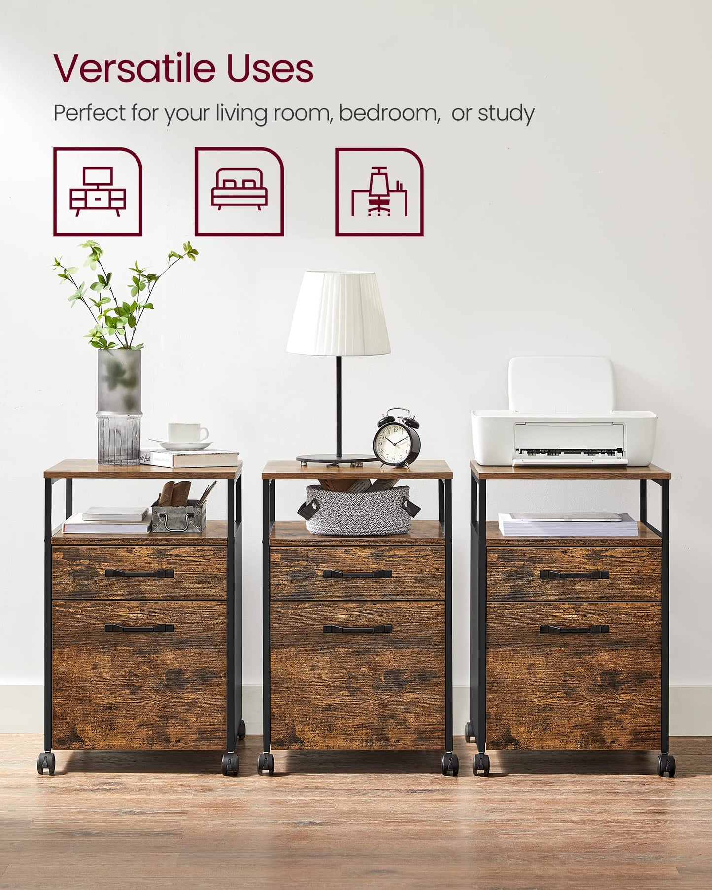 - VASAGLE File Cabinet with 2 Drawers -