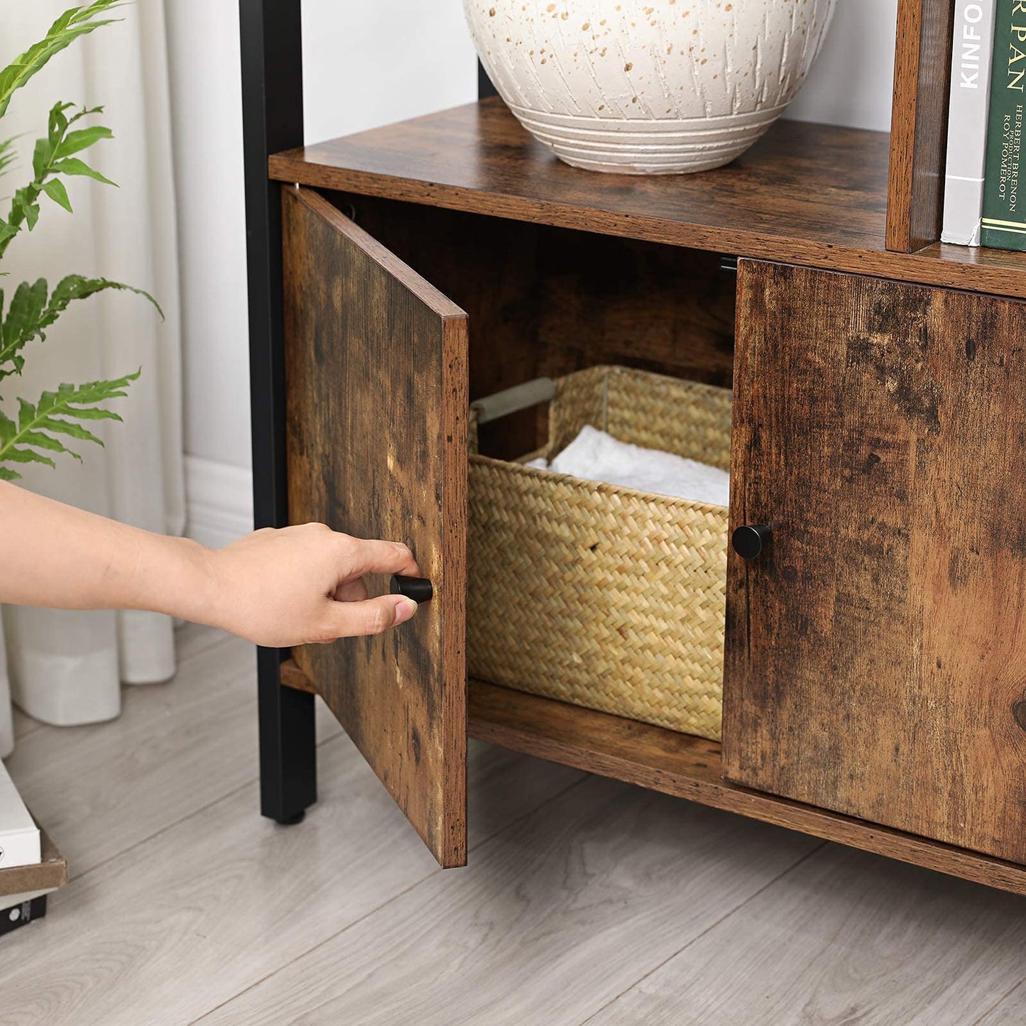 - VASAGLE Bookshelf, Storage Shelf, Large Bookcase with Doors -