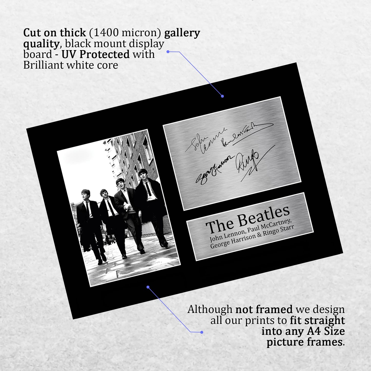 - HWC Trading The Beatles Signed A4 -