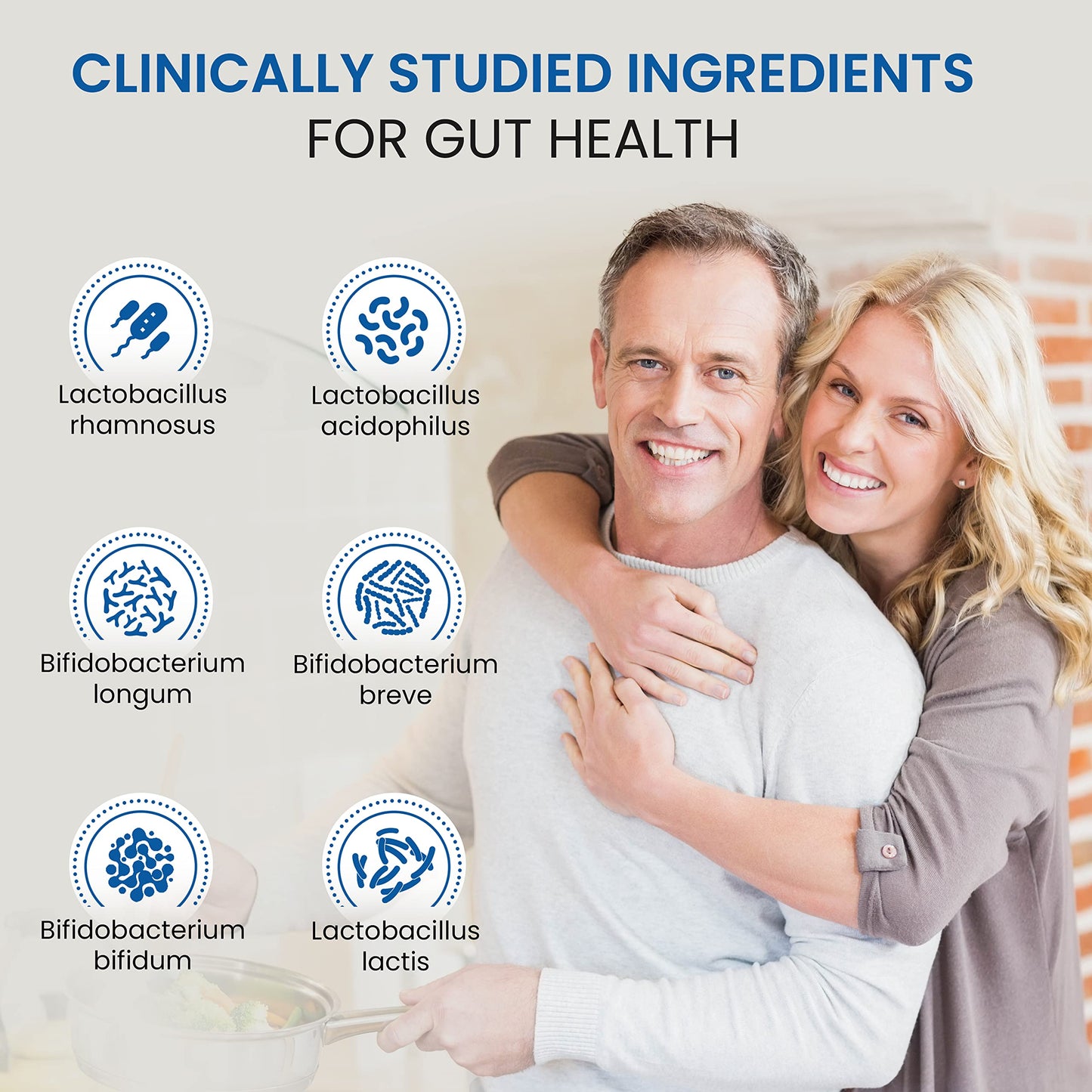 Advanced Probiotics for Gut Health | Scientifically Formulated Pre & Probiotic Gut Health Supplements | 60 Specialised Capsules with 5 Billion Bacterial Cultures, 100 Billion CFU/g Source | Made in UK