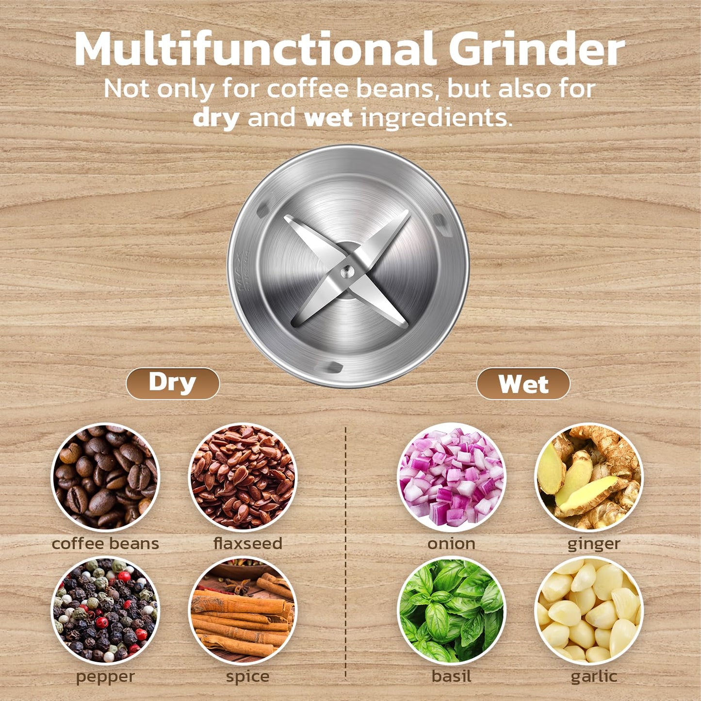 - KYG Coffee Grinder | Electric Grinder for Seeds, Herb, Nuts -