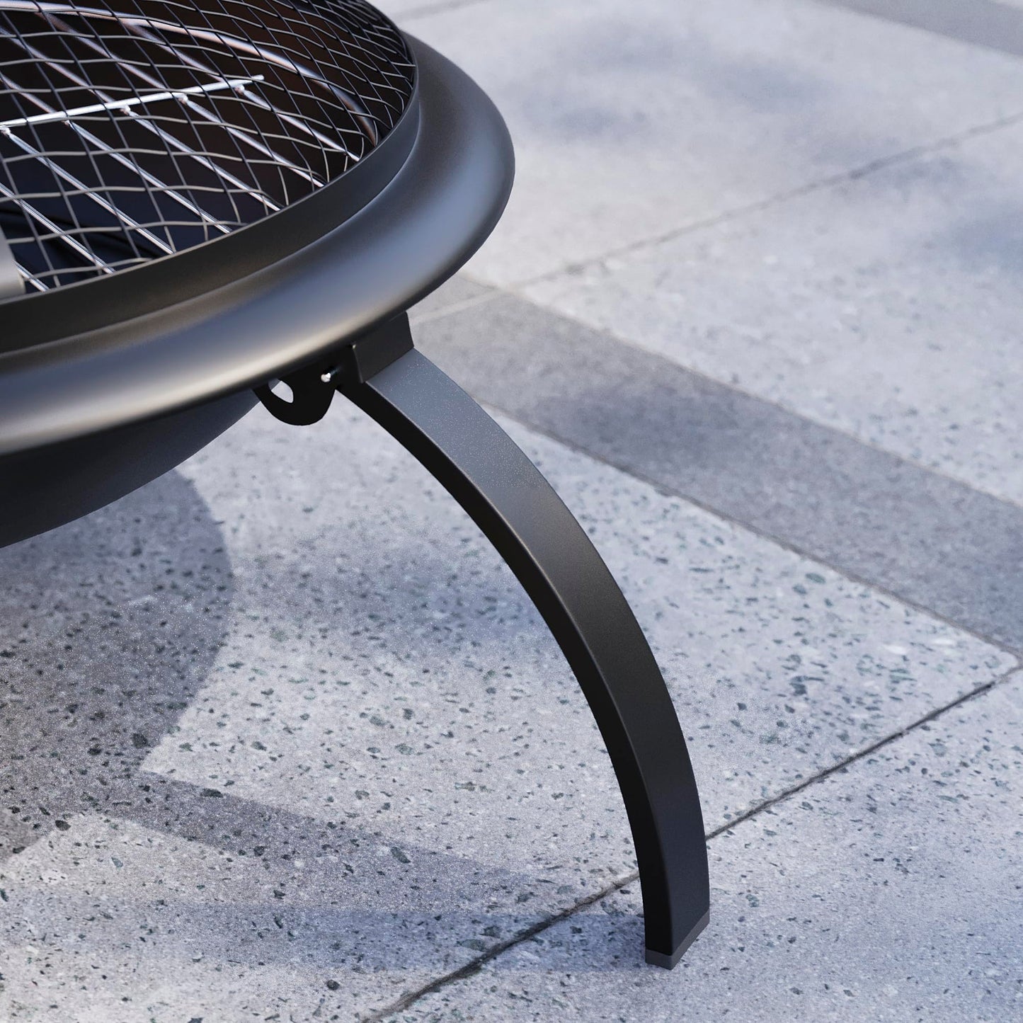 - Fire Vida Fire Pit | Steel Folding Outdoor Garden Patio Heater Grill | Comes With Poker, Grill, Mesh Lid, Grate -