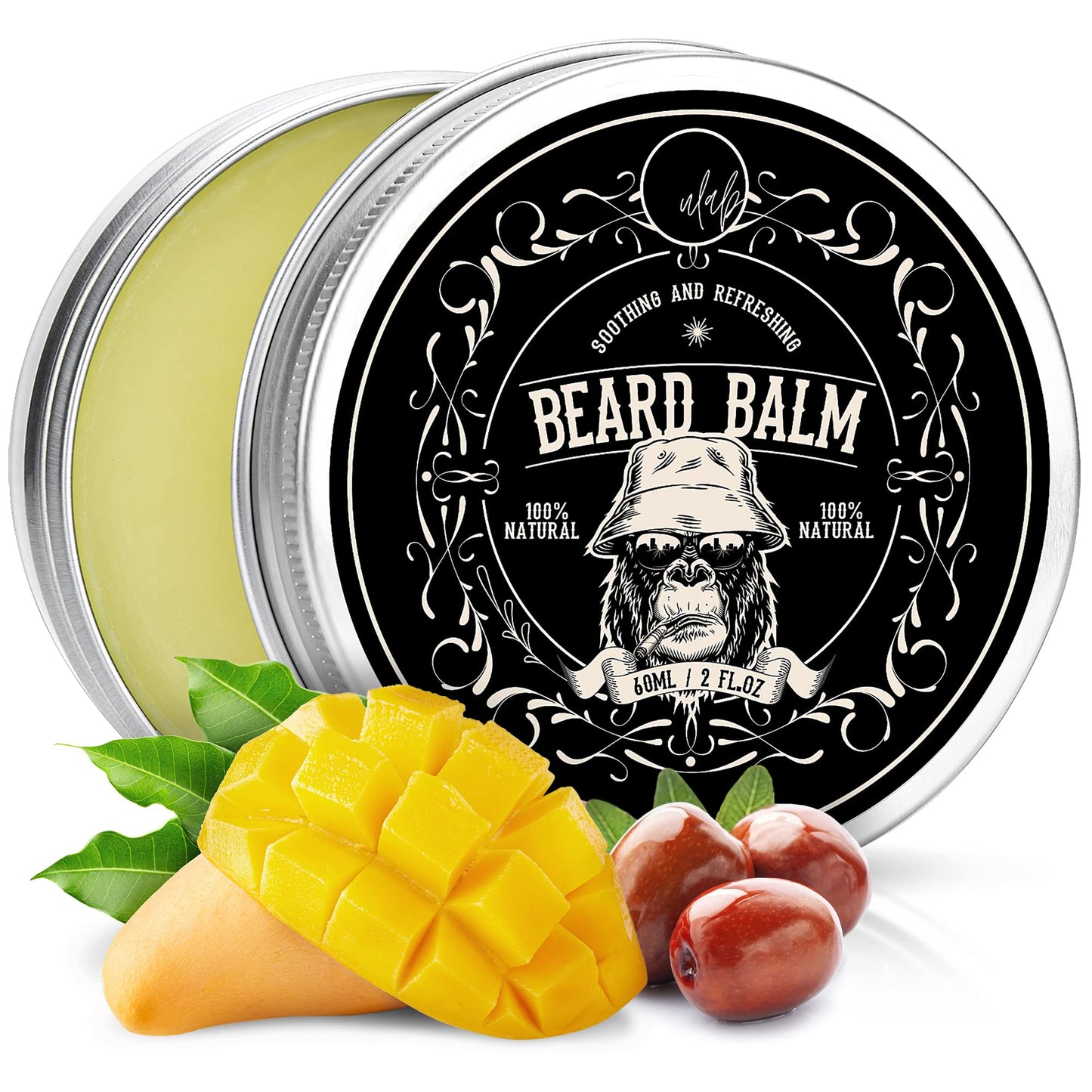 - uLab Gorilla Beard Balm for Men, with Mango and Jojoba, 60ml -