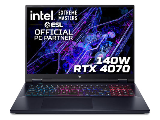 Acer Predator Helios Neo 18 PHN18-71 Gaming Laptop - Intel Core i7-14700HX, 16GB, 1TB SSD, NVIDIA GeForce RTX 4070 8G, 18" WQXGA IPS 165Hz, Windows 11, Black