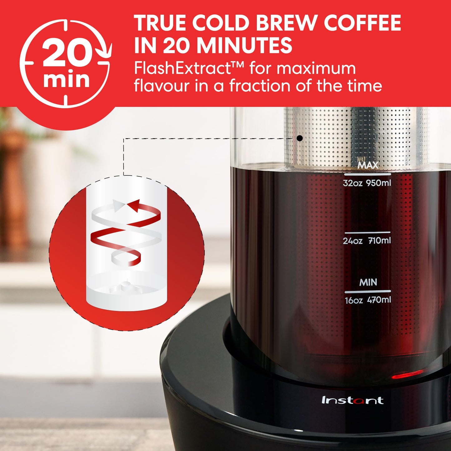 - Instant Cold Brewer Coffee and Iced Tea Maker | Digital One Touch Cold Cold Coffee Machine -
