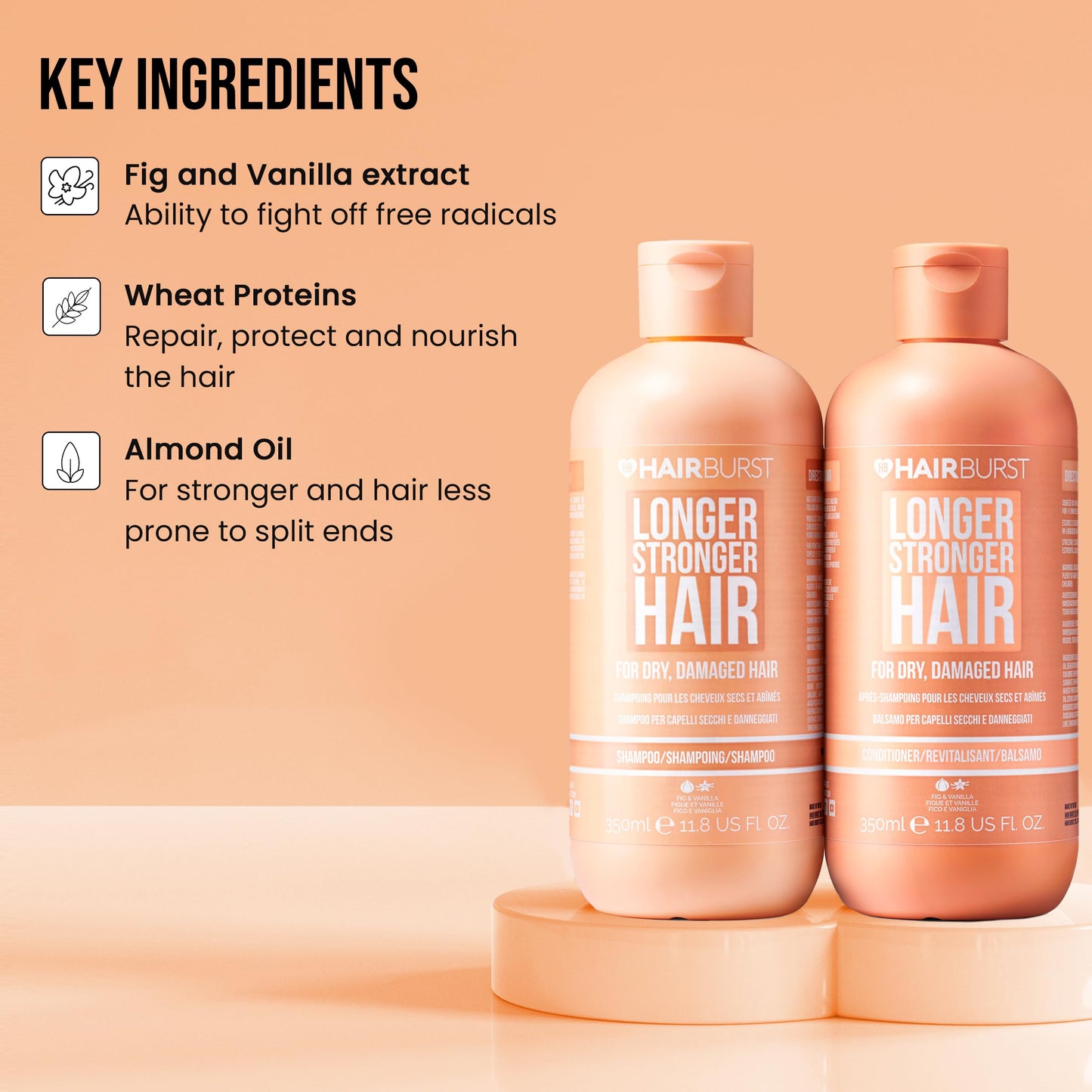 - HAIR BURST Shampoo and Conditioner Set For Dry & Damaged Hair -