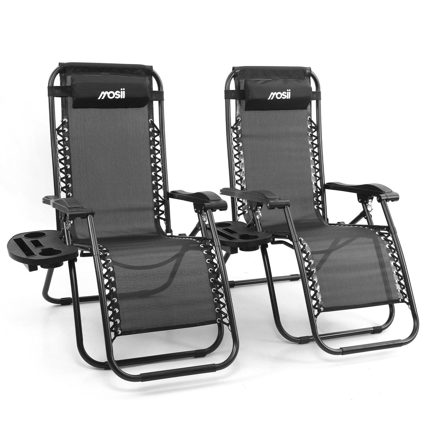 - Mosii Sun Loungers For Garden Chairs Set of 2 | Heavy Duty Zero Gravity Chairs -