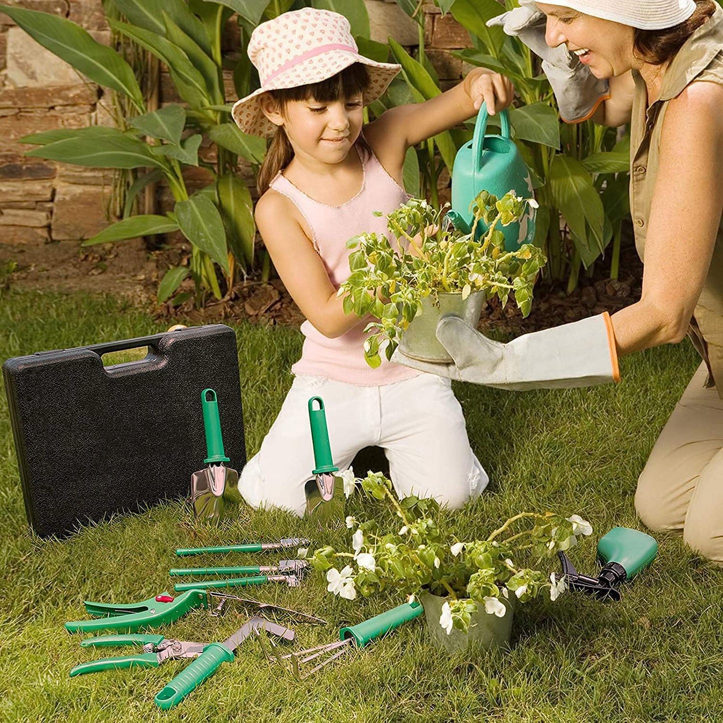 - GIOVARA Stainless Gardening Tools Set | (10 Pieces Green) -