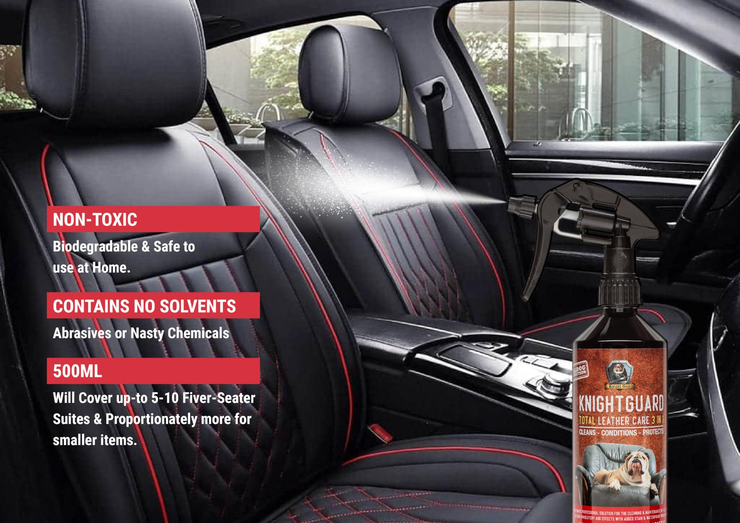 - KnightGuard Leather Care 3in1 | Cleans | Conditions | Protects -