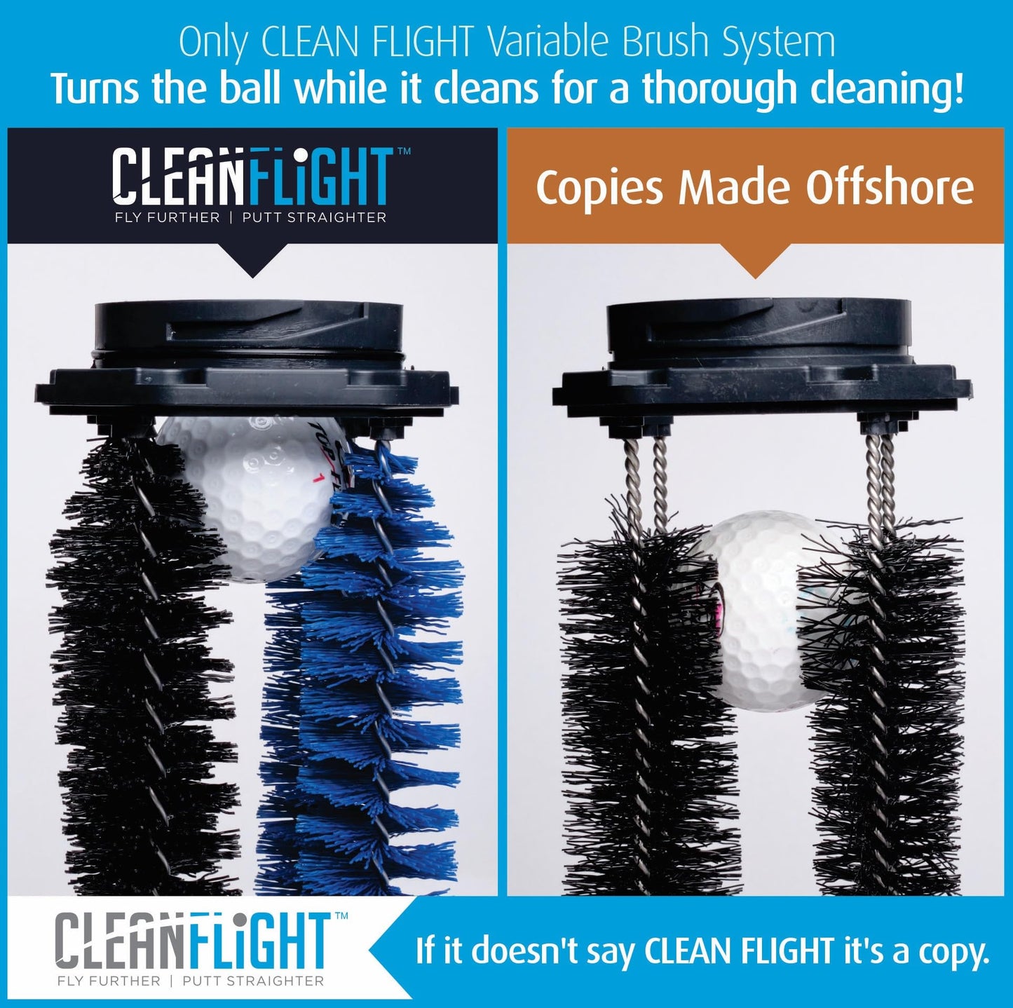 Clean Flight Golf Ball Washer Cleaner – Best Golf accessory Gifts for Men & Women