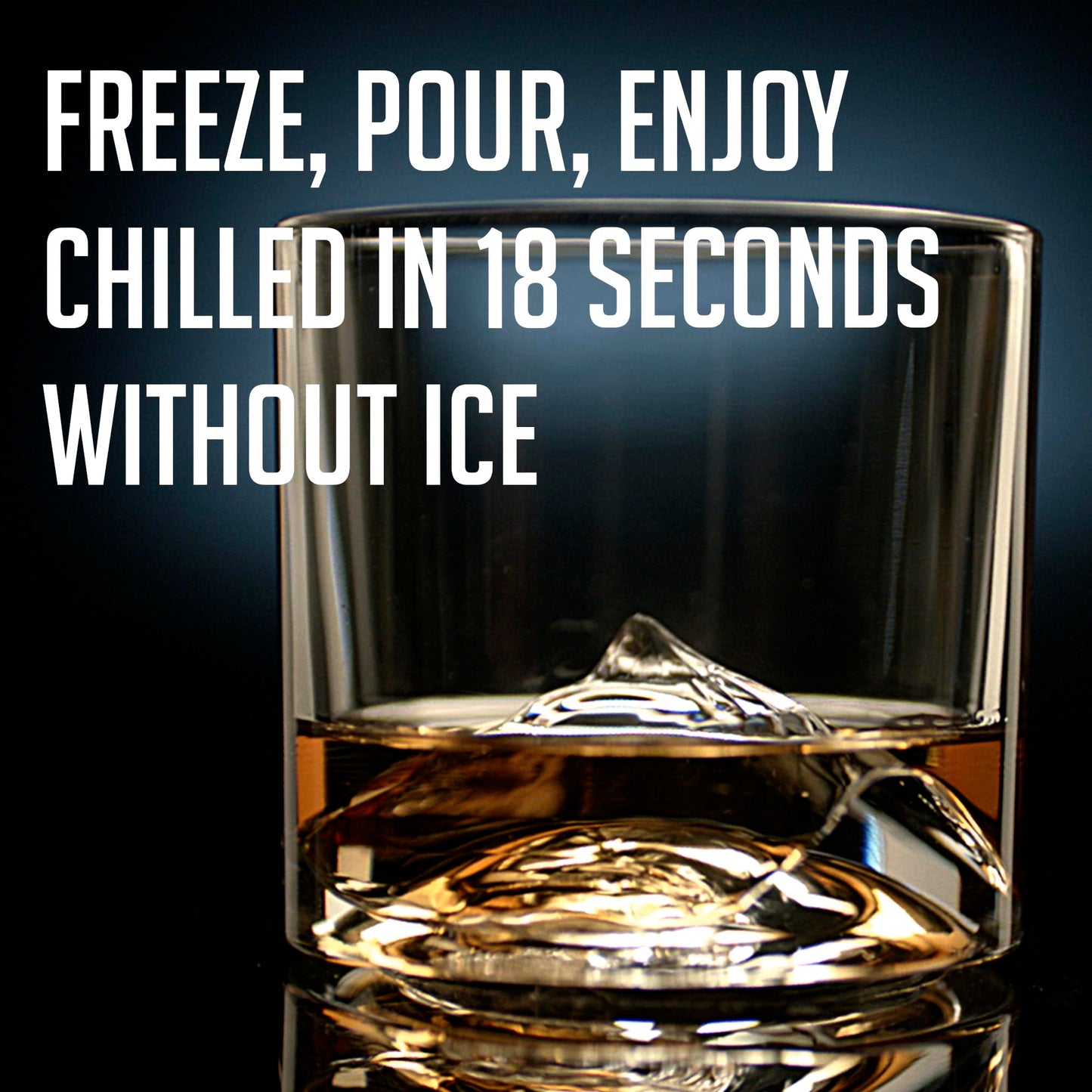 - LIITON Everest Mountain Whiskey Glasses Set of 2 | Freezable Old Fashioned Glass -