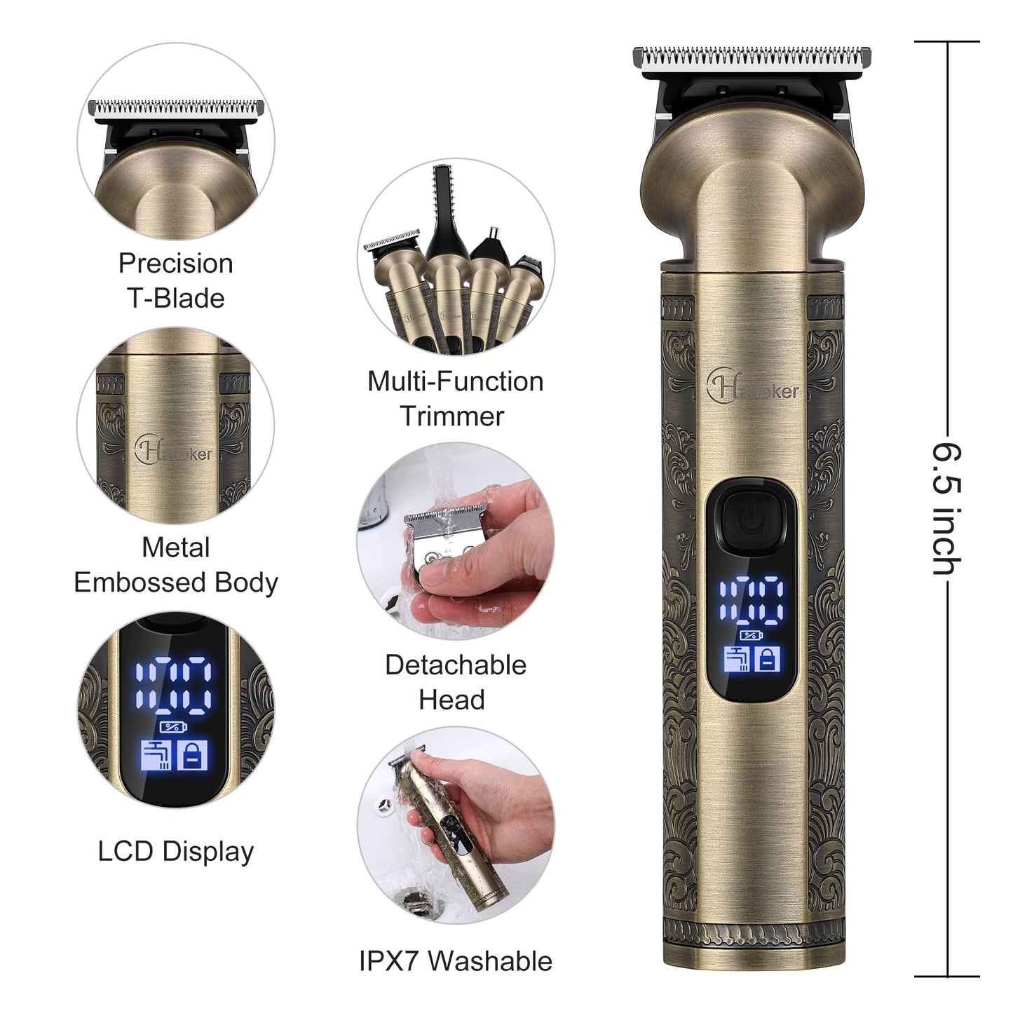 - Hatteker Professional Hair Clippers for Men | Beard Trimmer Clippers and Trimmer Set -