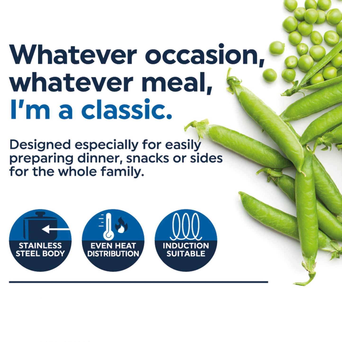 - Salter BW06746 Timeless 5 Piece Pan Set | Induction Hob Cooking Pots | Stainless Steel Cookware, 16, 18, 20 cm Saucepans, Milk Pan And 24cm Frying Pan -