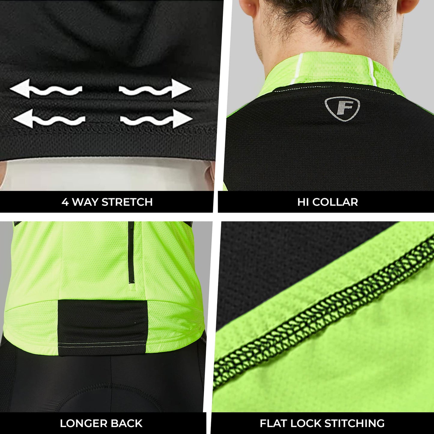 - FDX Men’s Cycling Jersey | Half Zipped | Half Sleeves -