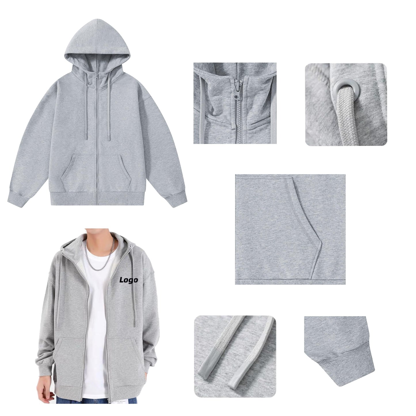 - Yacheng Custom Hoodies Unisex, Personalize Zip Athletic Pullover, Add Your Image, Text, Logo On Front And Back Multicolor