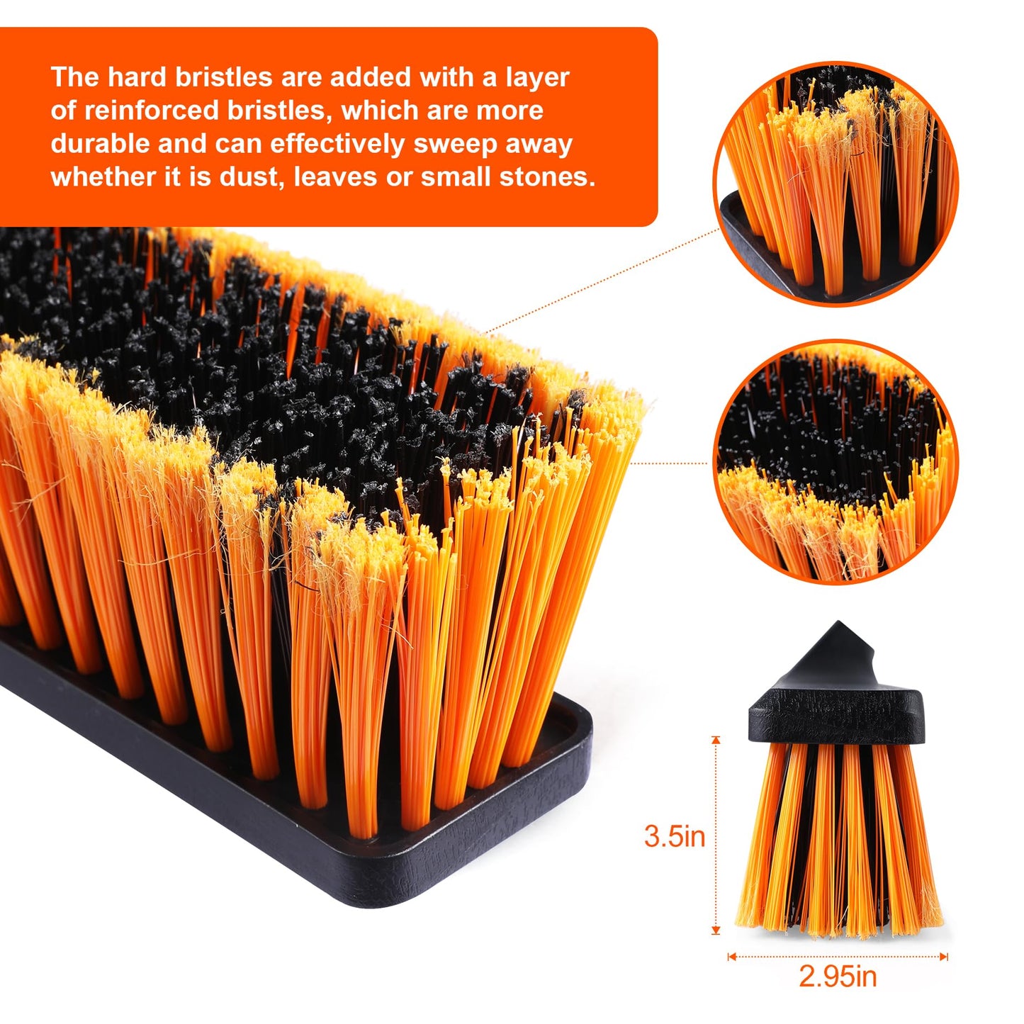 - Garden Broom | Yard Brush Heavy Duty Outdoor 2-1 CLEANHOME 166cm -