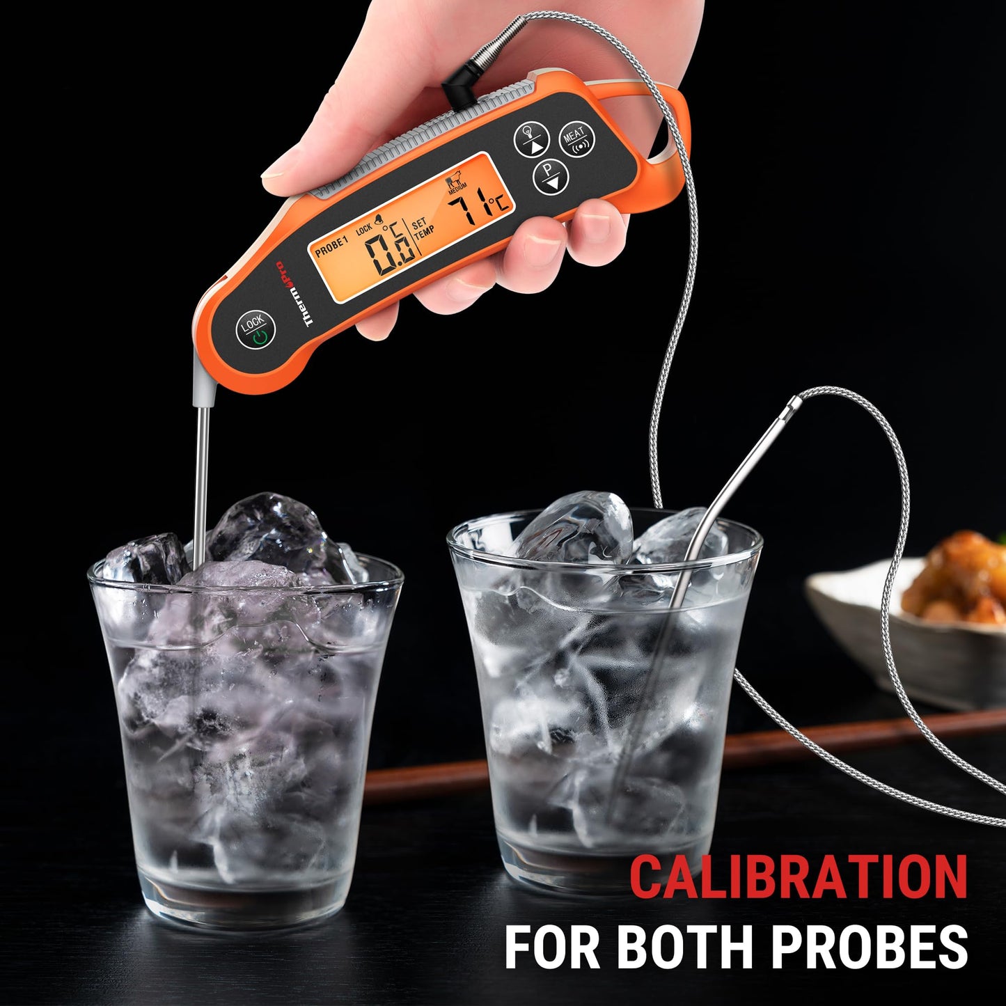 - ThermoPro Instant Read Meat Thermometer | Digital | 2-in-1 Waterproof Kitchen Food Thermometer -