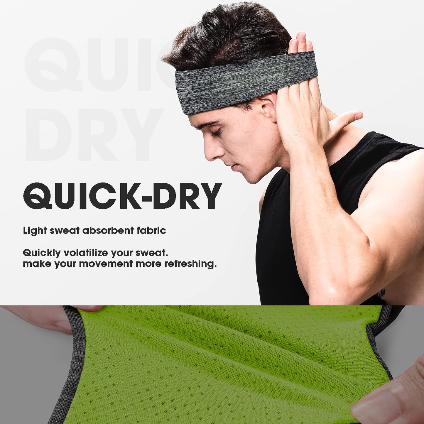 - EasYoung Headbands for Men | 3-Pack Sweat Wicking Men's Headbands -