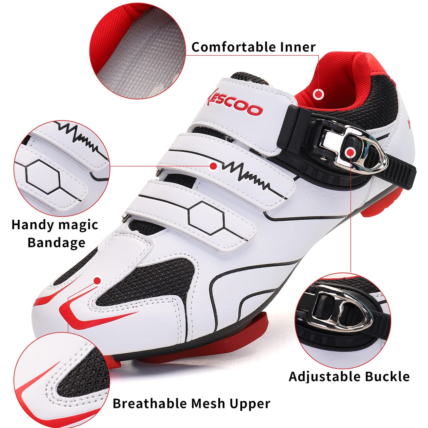 - Mens Cycling Shoes | Pre Installed Clip in Pedal -