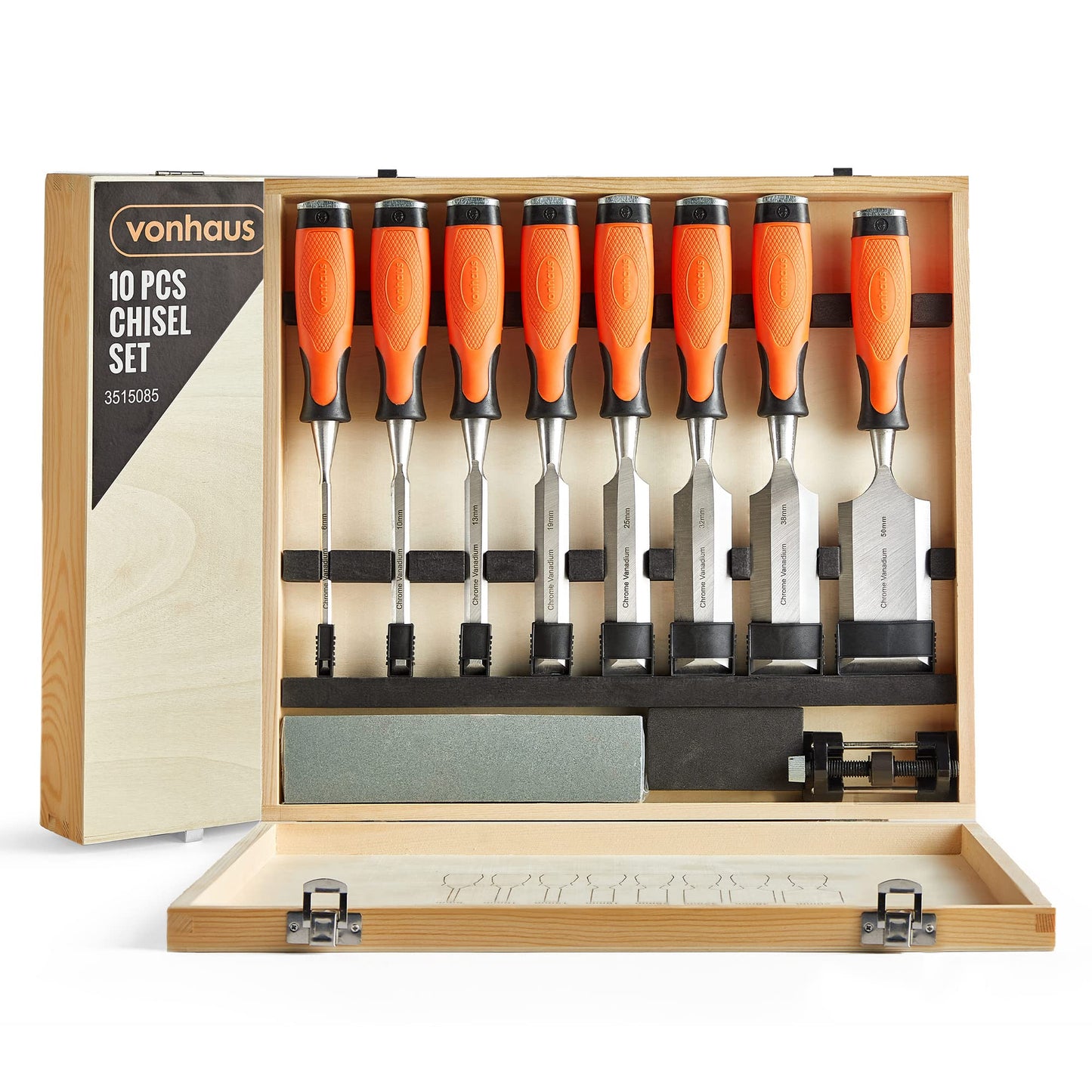 - VonHaus Chisel Set - 10pcs Woodworking Tools Set - Wood Carving Tools - Wood Chisel Set