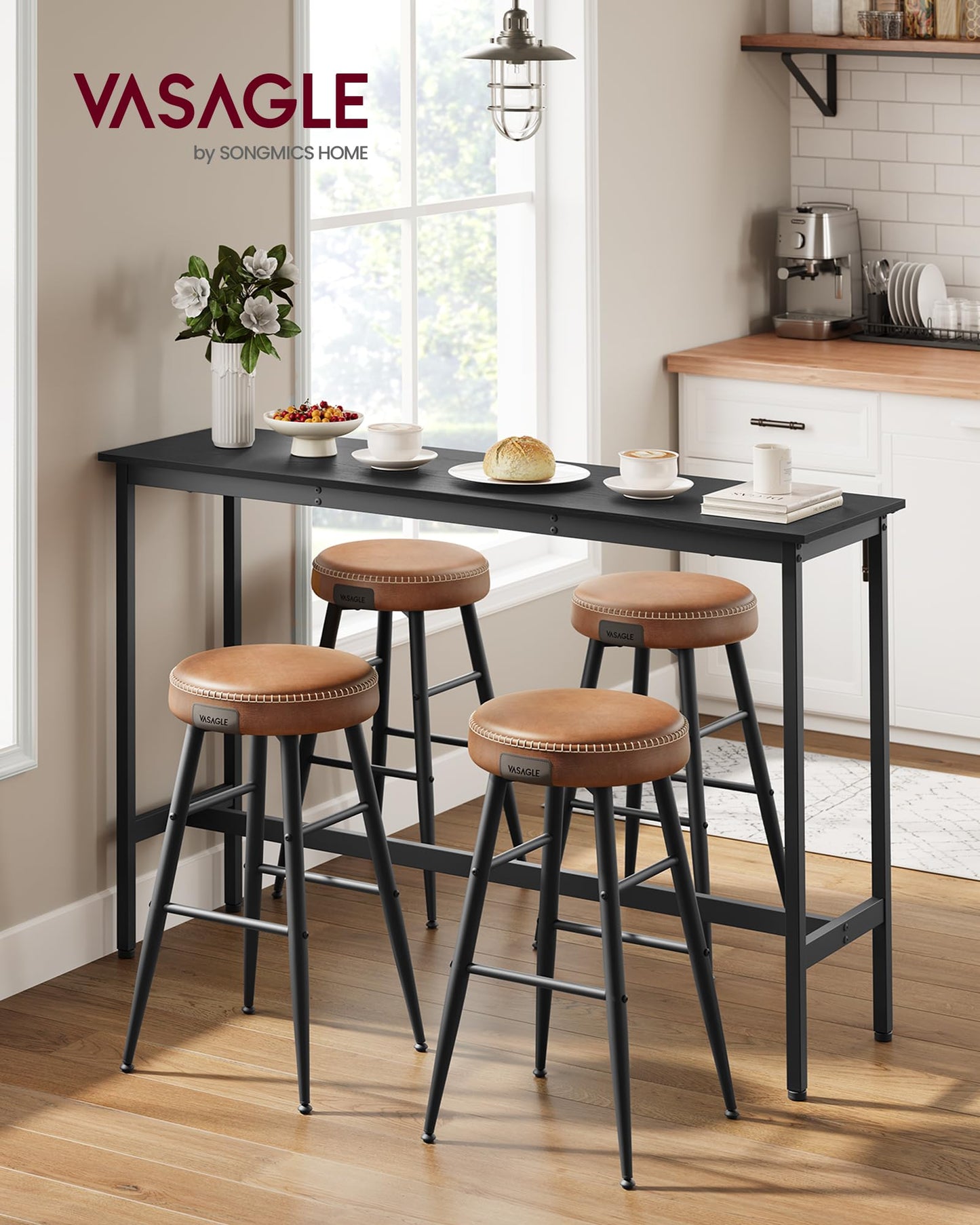 - VASAGLE Bar, Kitchen, Pub Dining High Table -