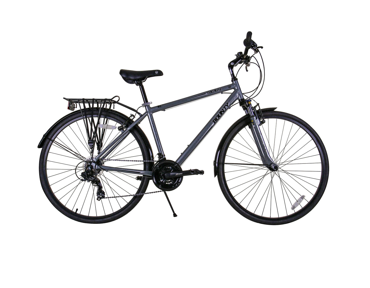 Bounty Country Hybrid Bike - Lightweight Alloy Frame, 18 Speed Shimano Gears, Zoom Suspension Forks - ideal for cycling Enthusiasts